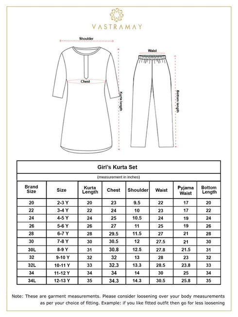 Girl's' Yellow Pure Cotton Chikankari Kurta With Leggings